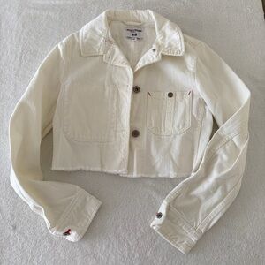 Ines De La Fressange Paris Uniqlo Cropped Denim Jacket